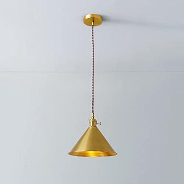 Imagem de YQSLQZZ Lustre Gold Kitchen Island, mesa de jantar acima da pia, luzes de teto suspensas, luminária pendente de café com entrada de corredor ajustável em altura, luzes E27*1