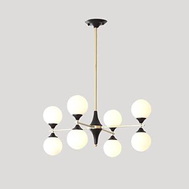 Imagem de YQSLQZZ Lustre Sputnik de meados do século, luminária pendente vintage para sala de jantar e cozinha, sala de estar, quarto, teto, iluminação decorativa, luz de teto, base E27