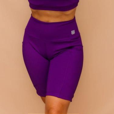 Imagem de Bermuda Confort com Bolso para Treino e Corrida - Ameixa - HNR, Plum, 