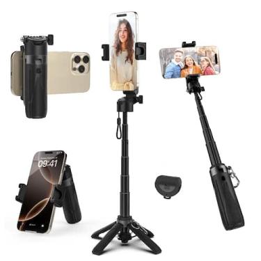 Imagem de Suporte de tripé Selfie Stick portátil com controle remoto para iPhone