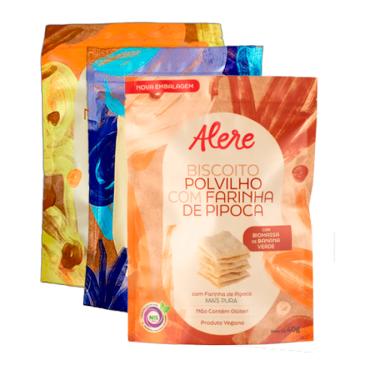 Imagem de Kit 3 Biscoitos Sem Glúten Alere: Nutritional Yeast, Tomate e Ora Pro Nobis, Polvilho