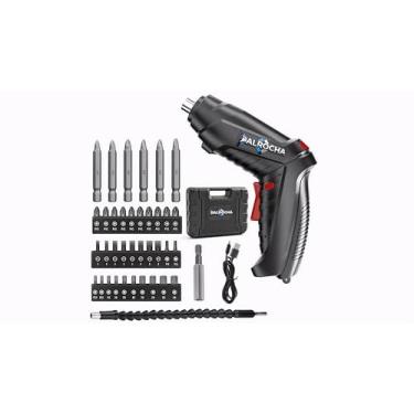 Imagem de DALROCHA Parafusadeira e Chave de Fenda Elétrica Bivolt, 47 Peças, Kit com Maleta, Bits, Extensor Flexível, Recarregável, Compacta,Mini parafusadeira elétrica