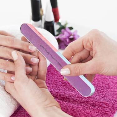 Imagem de Conjunto de lixa de unha multiface de alta qualidade com barras de areia de esponja polida, perfeito para arte de unhas e polimento