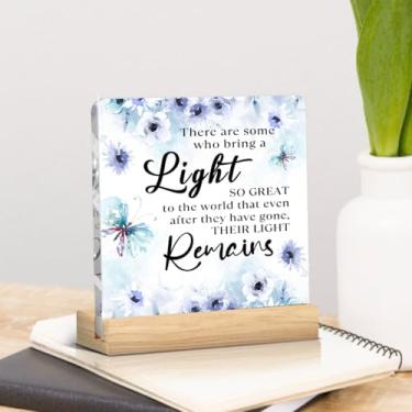 Imagem de Presentes de simpatia para a perda de um ente querido presentes memorial para perda de pai mãe pai decoração de mesa presente de condolências funerárias lembrança luto placa acrílica placa decorativa