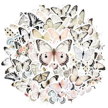 Imagem de 35 adesivos de borboleta natureza DIY adesivos de recompensa de professores materiais escolares naturais para telefone faça você mesmo, laptop, scrapbook, bicicleta, caderno, bagagem, copo de celular