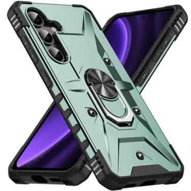 Imagem de SORAKA Capa para Samsung Galaxy A55 5G com suporte para anel,PC rígido e TPU macio,proteção dupla 2 em 1,compatível com suportes magnéticos para carros