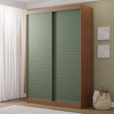 Imagem de Guarda-Roupa 2 Portas Ripadas Samambaia CabeCasa MadeiraMadeira Freijó