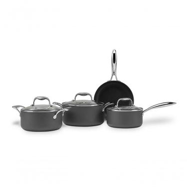 Imagem de Jogo De Panelas 4 Peças Fundo Indução Diamond - Brinox Cinza Brinox