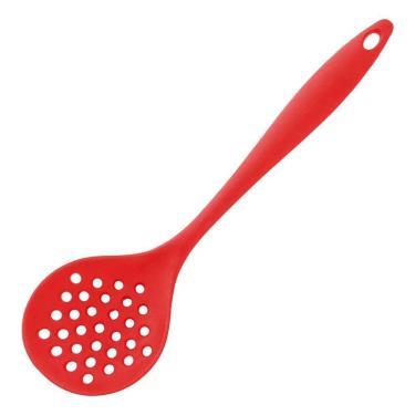 Imagem de Escumadeira Silicone Arroz E Fritura 33cm - Vermelha