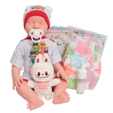 Imagem de Boneco Bebe Reborn Realista Corpo Silicone + Kit Itens