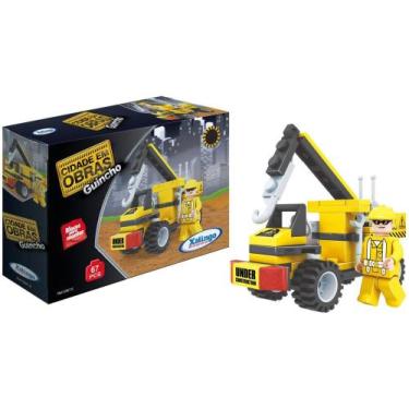 Imagem de Bloco de Montar 67 Peças Cidade em Obras Guincho - Xalingo