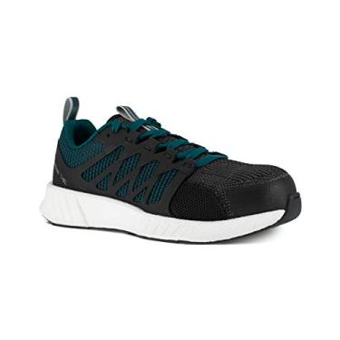 Imagem de Reebok Tênis feminino Rb314 Fusion Flexweave Safety Toe Athletic Work Heritage Teal, Heritage Teal, 6 Wide