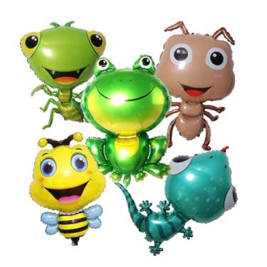 Imagem de Insect Animal Theme Balloons 5PCS Frog Bee Ant Gecko Mantis Foil Balloons for Boys Girls Baby Shower Summer Picnic Garden Insect Animals Theme Party Decorations