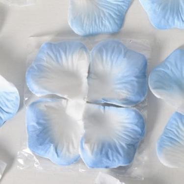 Imagem de 1000 peças de flores artificiais – flores de seda, rosas azuis, arranjos florais falsos para casa de banho, escritório, mesa, centro de mesa, prateleira, decoração de casamentos