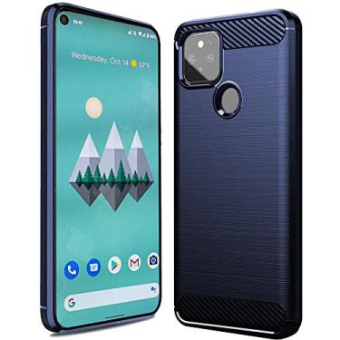 Imagem de Capa HNHYGETE para Google Pixel 5 XL, capa para celular com proteção total antidigitais e à prova de choque, macia e fina, para Google Pixel 5 (2020) 6,3 polegadas (azul)