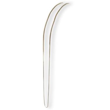 Imagem de Corrente Feminina Veneziana 45 Cm F Ouro 18k 750 Gargantilha - Amarelo