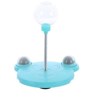 Imagem de Dispensador interativo de petiscos para gatos em forma de urso com infusão de erva-dos-gatos, suporte de mola antiderrapante, brinquedo divertido de estimulação mental para gatos e cães pequenos
