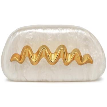 Imagem de louceko Bolsa feminina de acrílico, bolsa de ombro transversal, bolsa de ombro para casamento, noite, bolsa de mão formal, Pequena bege