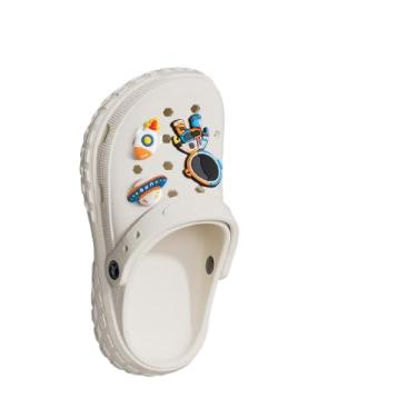 Imagem de Hole Shoes, unissex adulto, chinelos e sandálias de dupla finalidade, faça você mesmo, macio e resistente ao desgaste (astronauta branco, adulto, feminino, 8, digital, sistema de calçados dos EUA