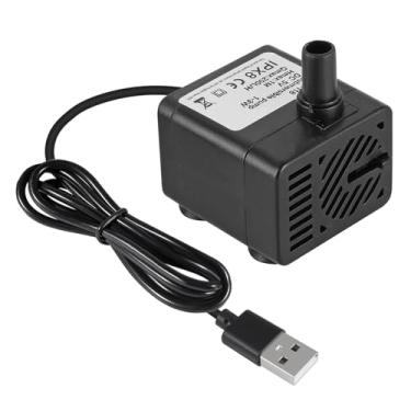 Imagem de Mini bomba de água submersível CC 3,5-9V USB 3W 200L/H com tubo de 1 m para aquários, tanque de peixes, fonte de lago, fontes internas, estátuas, hidroponia, recurso de água