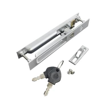 Imagem de 1 conjunto de fechadura de porta de liga de zinco, fechadura dupla face com chave