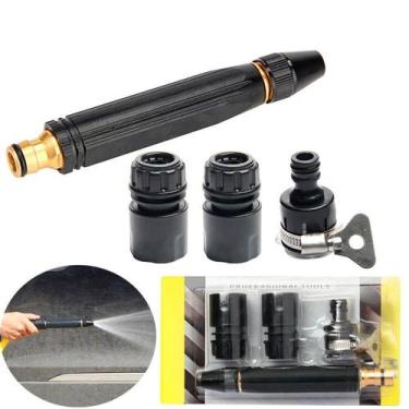 Imagem de Bico Alta Pressão Jato Regulável Mangueira Conector Rápido