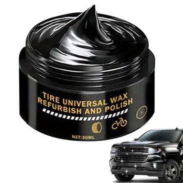 Imagem de Cera de pneu - Pasta de polimento de roda para RV - Cera de brilho de pneu de carro de longa duração para polimento, curativo, manutenção, restauração, detalhamento, limpeza
