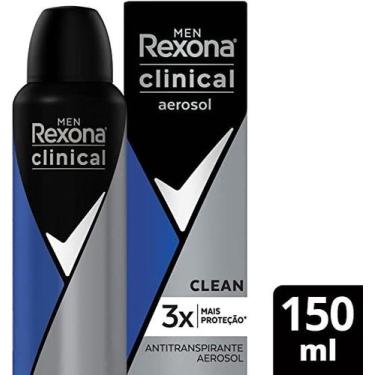 Imagem de Antitranspirante Aerosol Rexona Men Clinical Clean 150ml, 1, 150ml