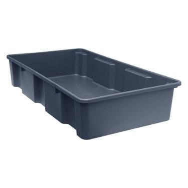 Imagem de Caixa Organizadora Plástico 32 Litros Cinza Presto Multiuso Reforçada Polipropileno Empilhável