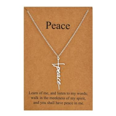 Imagem de Colar com pingente de cruz de fé para mulheres, joias cristãs religiosas, presentes de Dia das Mães, colares para presentes de Natal para familiares e amigos, Medium, Latão, Sem Pedra Preciosa