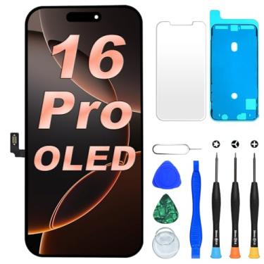 Imagem de DIGI4U Tela de substituição OLED para iPhone 16 Pro, tela FHD COF de 6,3 polegadas [NÃO LCD] para iPhone 16 Pro Display Digitalizador, com kit de ferramentas de reparo para tela de substituição do