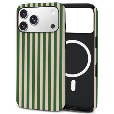 Imagem de Mokiy Capa de telefone TPU para iPhone, compatível com carregamento MagSafe sem fio, capa protetora à prova de choque slim fit com proteção antiamarelamento e câmera elevada (Stripe 2, iPhone 17 Pro