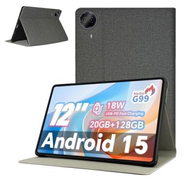 Imagem de Capa para tablet Teclast T60Pro de 12 polegadas, capa para tablet KONXISA com material de poliuretano + TPU premium, função de suporte dobrável, antiarranhões, à prova de choque, capa de proteção