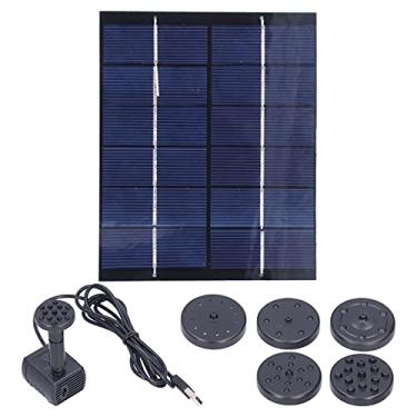 Imagem de Acouto Fonte Solar Ecológica de 2 W Com Bomba de água de Painel - Kit Automático de Painel Solar Banhos para Pássaros, Tanques de Peixes, Lagoas e Decoração de Jardim - Recurso de água Com Economia