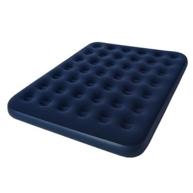 Imagem de Colchão Inflável Casal Sem Bomba, Portátil Azul Confortável para Camping, Acampamento, Visitas e Viagens Domésticas