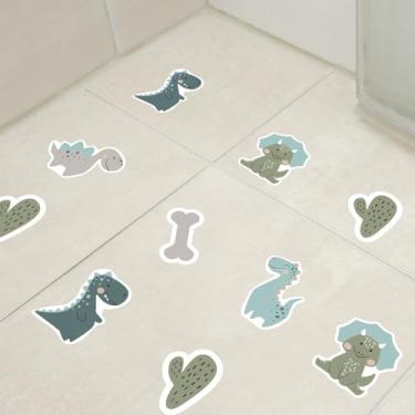 Imagem de Adesivo Antiderrapante Piso Banheiro Jurassic Infantil 15un