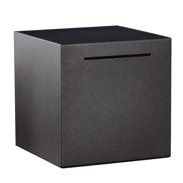 Imagem de Cofrinho quadrado de aço inoxidável 12x12x12cm para crianças