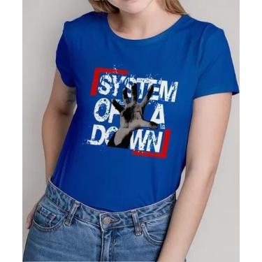 Imagem de Camiseta Camisa Adulto Masculina Feminina Algodão Banda de Rock System