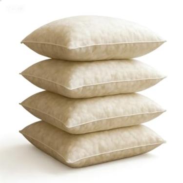 Imagem de Kit 4 Enchimentos Refil de Almofadas 50x50cm – Super Cheios com Espuma Durável, Ideal para Refazer Almofadas de Sala/Sofá/Quarto, Entrega Rápida