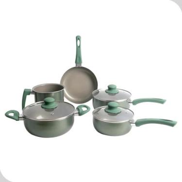 Imagem de Jogo de Panelas Hauskraft Milan Indução 5 Peças Revestimento Cerâmico 