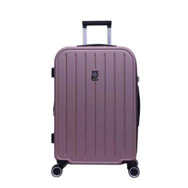 Imagem de Mala de Viagem Médiaa de Despacho 23 kg Rígida ABS com 4 rodas duplas 360º e trava de segredo numérico TSA, divisória interna com zíper e elastico de fixação e expansor, Santino, RosaASDV222M05