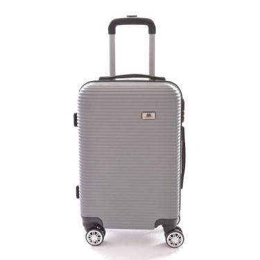 Imagem de Mala De Viagem Grande 77x48x30 Em Abs C/ Rodinhas 360º - EAGLE, Prata