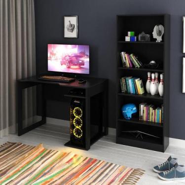 Imagem de Kit Gamer Com Mesa e Armário Multiuso Preto - Tecno - Tecno Mobile