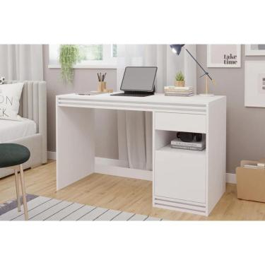 Imagem de Mesa Escrivaninha Casal Mila C- 1 Porta E 1 Gaveta Branco - Permóbili