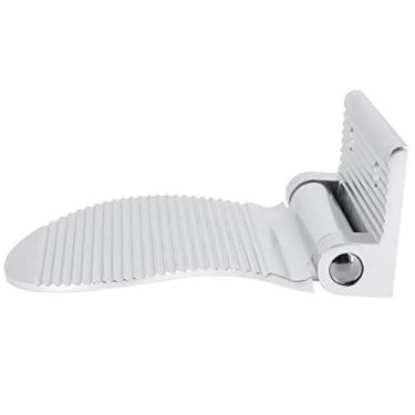 Imagem de AUNMAS Descanso de pé de Alumínio para Chuveiro, Pedal Antiderrapante Montado na Parede para Entrada de Casa, Corredor do Banheiro, Armazenamento Dobrável 15,5x10x6cm (Prata)