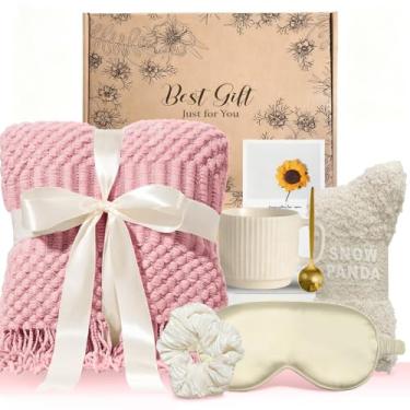 Imagem de Cesta de presentes de Natal para mulheres, presente de aniversário de Ação de Graças Self Care Get Well Soon Women Girl Gift, Thinking of You Sympathy Gift Basket para ela, amizade, mãe, irmã, melhor