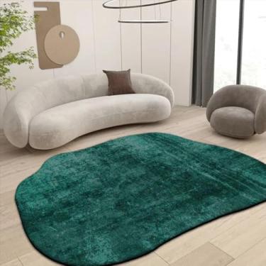Imagem de Tapete irregular para sala de estar, decoração moderna, tapete grande para sofá, quarto, cabeceira, tapete felpudo e macio para chão (6,5x9,8 pés (200x300 cm)/TS027-flanela-6)