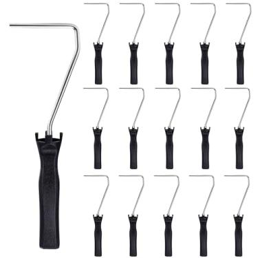 Imagem de 16 peças mini rolo de pintura de 10 cm alça de pintura suprimentos para quadro pequeno rolo de pintura pincel bolha laminação parede casa ferramentas
