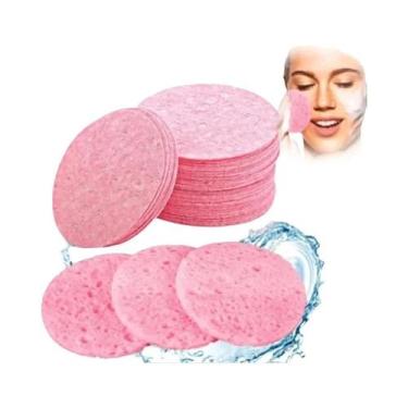 Imagem de 50-100 PCS Esponja De Limpeza Facial De Polpa De Madeira Natural Para 