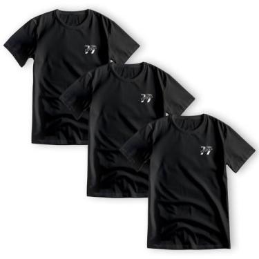 Imagem de Kit 3 Camisetas Academia Treino Dry Fitness Proteção Uv 77 - 77 Esport